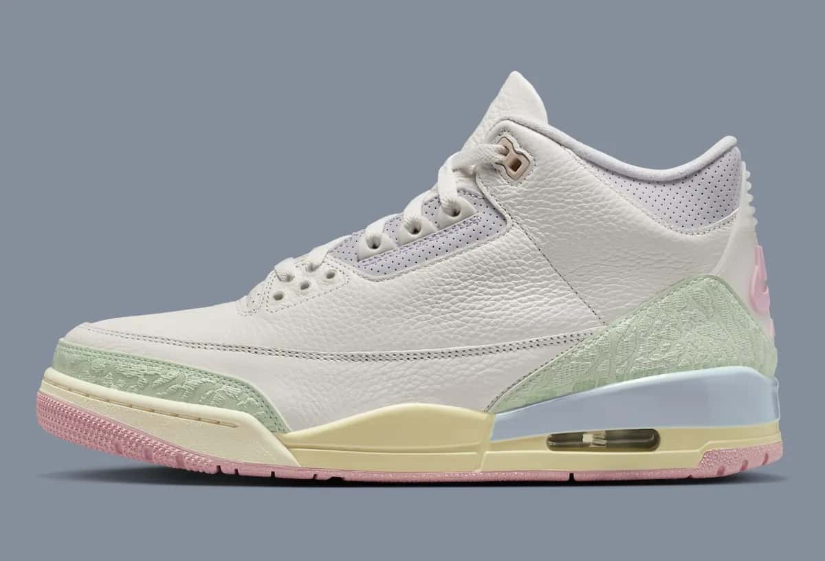Air Jordan 3 Spring Is In The Air en colorway Sail/Jade Aura/Iris Whisper vista lateral