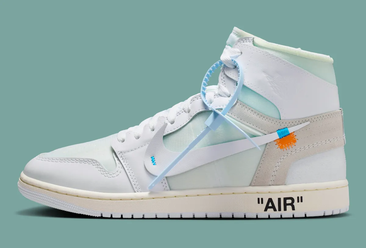 Virgil Abloh Archive x Air Jordan 1 High OG Alaska en colorway White/White/White